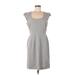 Gianni Bini Casual Dress Scoop Neck Sleeveless: Gray Solid Dresses - Women's Size 8
