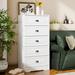 Rubbermaid 5 Drawer Vertical Dresser, Tall White Dresser, Trapezoidal Design w/ Handle-Drawer Chest For Ample Storage, Chest Of Drawers For Bedroom | Wayfair