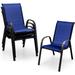 Rubbermaid Set Of 4 Patio Chairs, Outdoor Stackable Dining Chairs W/Armrests, 330 LBS Capacity, All Weather Resistant | Wayfair B636