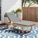 Sol 72 Outdoor™ Brighton Reclining Teak Chaise Lounge w/ Table Wood/Solid Wood in Gray | 35 H x 23 W x 75 D in | Wayfair BCHH4377 38137212