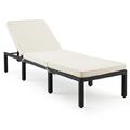 Latitude Run® Patio Outdoor Rattan Reclining Chaise Lounge Chair | 14.9 H x 25.6 W x 76.8 D in | Wayfair 91381925F1F8402F93375545BBECD62E