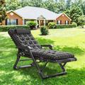 Arlmont & Co. Deges Folding Beach Chair w/ Cushion Metal in Black | Wayfair D15AD548D8504D55B82E8B8539825CE5
