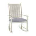 Summer Classics Outdoor Club Rocking Metal Chair w/ Cushions in Gray | Wayfair 333420+C0156343W6343