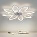 Wrought Studio™ 35.4In 90W Ceiling Fan w/ Lights Remote Control 3 Color Temperatures 6 Gear Wind Speed Fan Light Petal Chandelier Ceiling Lights w/ Fan For Bedroo | Wayfair