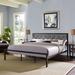 F4 Modway Mia Fabric Bed Upholstered/Metal/Cotton in Gray | King | Wayfair MOD-5184-BRN-GRY-SET