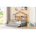 Gracie Oaks Pero Storage Platform Bed Wood in Gray | 70.9 H x 57.8 W x 77.6 D in | Wayfair 3A838F671810463182EB995FE9822D02