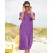 Appleseeds Women's Boardwalk Weekend Dress - Purple - PS - Petite