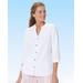 Appleseeds Women's Nantucket Cotton Fringed Button-Front Tunic - White - XL - Misses