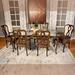 Darby Home Co Foxworth Rectangular 72" L x 42" W Dining Set Wood/Glass/Upholstered in Brown | 30 H x 42 W x 72 D in | Wayfair