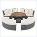 Red Barrel Studio® Modern Patio 5-Piece Round Rattan Sectional Sofa Set in Gray | Wayfair 260E0DB02D6A4997B042C1C19827A45A