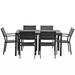 Red Barrel Studio® Ashrita Rectangular 36.61" L x 59" W Outdoor Restaurant Outdoor Table in Black | 29.13 H x 36.61 W x 59 D in | Wayfair