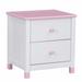 Latitude Run® Evelen Solid Wood End Table Wood in Pink/White | 20.5 H x 20 W x 17 D in | Wayfair DB66C1BDEFB5409C8EF9D2AF4CAFE424