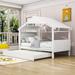 Harper Orchard Odine House Beds Storage Bed, Wood in White | 61.1 H x 40.6 W x 78.7 D in | Wayfair 3185C7A618C8471CB1374C40DB04D398