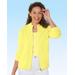 Blair Women's Bayside Cotton Zip-Front Cardigan - Yellow - 2X - Womens