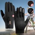 Gants D'équitation Unisexes Coupe-vent Pour Écran Tactile, Pour Hommes Et Femmes, Gants De Cyclisme En Plein Air Avec Fermeture Éclair Réglables Pour Fitness, Marathon, Jogging, Camping