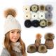 2pcs DIY Faux Fur Pom Pom Avec Bouton Pression Amovible Fluffy Pompom Pour Tricoter Chapeaux Chaussures Écharpes Accessoires De Sac