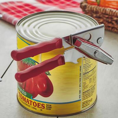 Taylor 1507FS Manual Can Opener w/ Silicone base, Silicone Grip, High-Carbon Cutting Wheel, Red