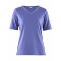 Avena Damen T-Shirt Blau gemustert