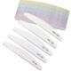 5 Pcs Professional Nail Files - 80/100/150/180/240 Grit - Perfect For Manicure And Pedicure - Acrylic Nails Included