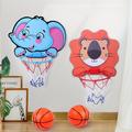 1pc Children's Basketball Stand Sports Toys Basketball Hoop Kit Cartoon Creative Animals Children's Hanging Portable Outdoor Toys Boys And Girls' Toys