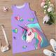 FILLE 3D Graphic Bande dessinée Licorne Robe Sans Manches 3D effet Eté Printemps Sport Loisir du quotidien Vacances Le style mignon Décontractées Doux Enfants 3-12 ans Robe casual Robe Trapèze Robe