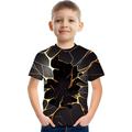 T-shirt à manches courtes imprimé à motif abstrait de mode chemises colorées imprimées en 3d pour garçons et filles