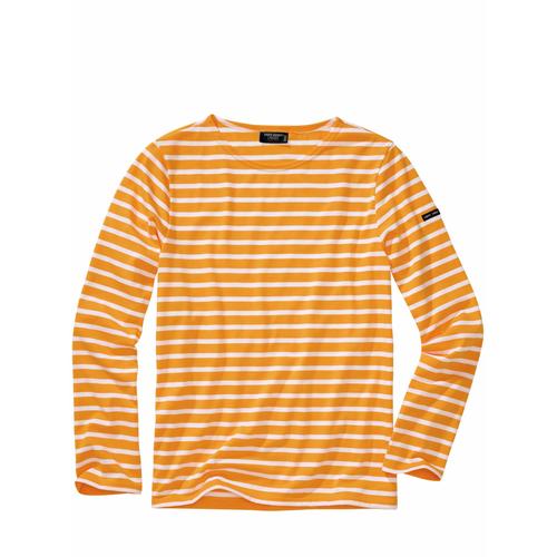 St. James Herren T-Shirt Slim Fit Orange gestreift