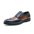 Homme Oxfords Chaussures derby Rétro Chaussures Bullock Marche Décontractées du quotidien Cuir Confortable Bottine / Demi Botte Mocassins Jaune Bleu Printemps Automne