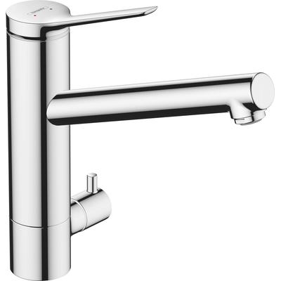 Küchenarmatur HANSGROHE "Zesis M33", silber (chrom), H:265cm T:26cm, Armaturen, 200 Geräteabsperrventil 1 Strahlart, chr