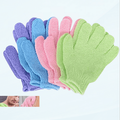 Exfoliating Gloves - 4 Pairs Full Body Scrub - Shower or Bath Spa ExfoliationFor Men and Women - Scrubs Away Dead Cells For Soft Skin and Improves Blood Circulationdurable