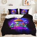 Mushroom Forest Quilt Cover Set Print Bedding Set Duvet Cover-1 Quilt Cover 2 Pillow Covers Or 1 Pillow Cover Bedding Set