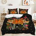 Mushroom Forest Quilt Cover Set Print Bedding Set Duvet Cover-1 Quilt Cover 2 Pillow Covers Or 1 Pillow Cover Bedding Set