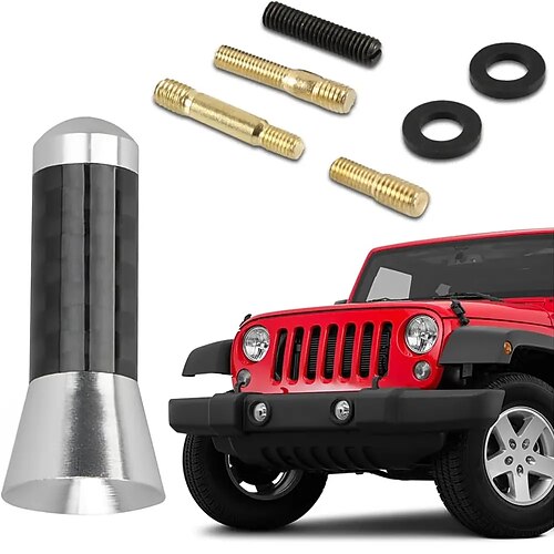Auto Kohlefaserantenne Aluminium Signal Autoradio Antenne Metall Aluminium Antenne Modifikation liefert Dekoration Image