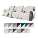 Loveseat Recliner Cover with Console, Sofa Cover Couch Towel Mat for 2 or 3 Seater Recliner, Non-Slip Reclining Slipcover for Pet with Elastic Straps