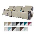 Loveseat Recliner Cover with Console, Sofa Cover Couch Towel Mat for 2 or 3 Seater Recliner, Non-Slip Reclining Slipcover for Pet with Elastic Straps