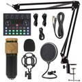 Complete Podcast Studio Bundle BM800 Condenser Mic V8s Audio Interface Flexible Power Options Superior Volume Control