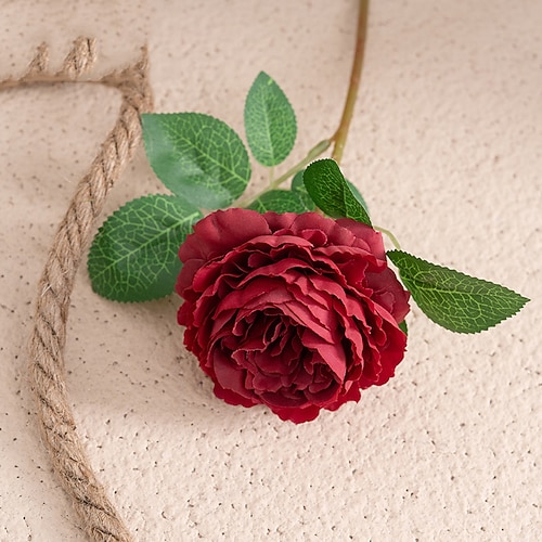 5 Stück Western Rose Kern Pfingstrose Einzelkopf Simulation Blume Wohnkultur Hochzeit Tragbare Blume Künstliche Blume Weihnachtsgeschenk Image