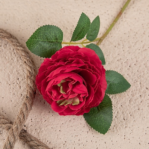 5 Stück Western Rose Kern Pfingstrose Einzelkopf Simulation Blume Wohnkultur Hochzeit Tragbare Blume Künstliche Blume Weihnachtsgeschenk Image