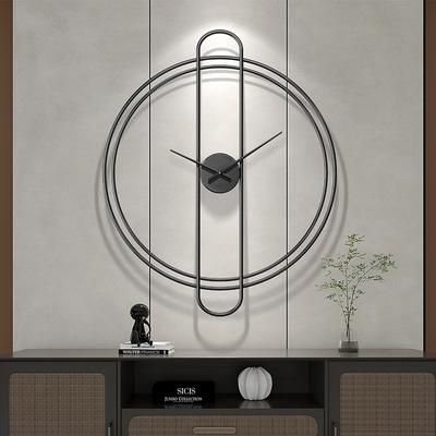 Silent Metal Decorative Modern Wall Clock for Living Room Decor 12 Inch Wall Clocks Battery Operated Non Ticking Minimalist Clock Wall Decor for Office Study Bedroom Kitchen