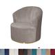 Stretch Velvet Swivel Chair Cover Casual Chair Slipcover Accent Modern Style Round Arm Chair Cover Furniture Protector Thicken Spandex Fabric Washable