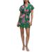 Tropical Print Dolman Sleeve Shirtdress