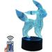 AVEKI 3D Illusion Umbreon Night Light LED Table Lamps Home Decor Touch/Remote Control USB/Battery Powered Children Bedroom Sleep Light Christmas Decor HDS156