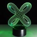 Knot Shape 3D Illusion Lamp Led Night Light 3D Abstract Graphics Acrylic Lamps Atmosphere Novelty Table Lighting Home Decor