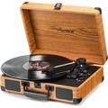 Vinyl Record Player 3 Speed Turntable Bluetooth Record Player with 2 Built in Stereo Speakers Supports AUX in