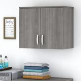 Pemberly Row Engineered Wood Laundry Room Wall Cabinet w/ Doors in Platinum Gray