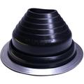 Flashers #4 Black EPDM Flexible Roof Jack Pipe Boot Metal Roofing Pipe Flashing (Pipe OD 3 to 6-1/4 )