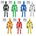 7 Colors T13 Action Figure | 3D Printed Multi-Jointed Movable | Lucky 13 Action Figures | Multi-Articular Action Figures | Desktop Decorations for Action Figures for Game Lovers (7 PCS)