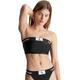 Calvin Klein Damen Bikini Oberteil Longline Bandeau Trägerlos, Schwarz (Pvh Black), S