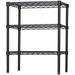 TJUNBOLIFE . Black Wire Shelving with 3 Tier Shelves - 12 d x 24 w x 34 h Weight Capacity 300lbs Per