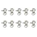 Metal Clips Cage Birdcage Lock Door Chain Heavy Duty Parakeet Stainless Steel 10 Pcs